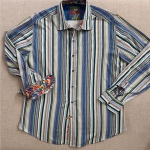 Robert Graham Multicolor Striped Button Down Shirt